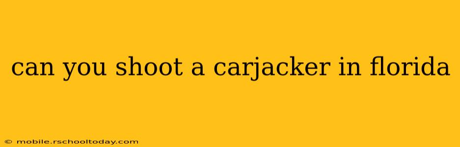 can you shoot a carjacker in florida
