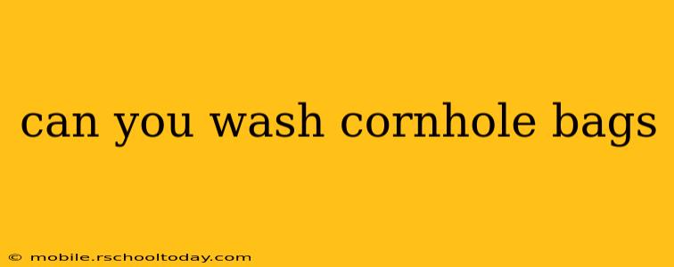 can you wash cornhole bags