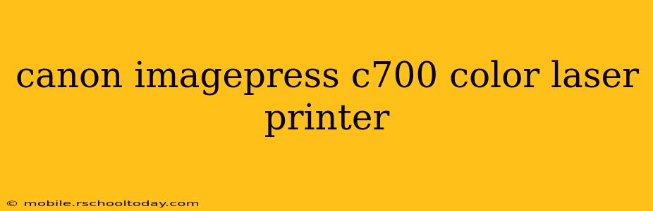 canon imagepress c700 color laser printer