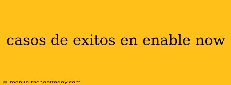 casos de exitos en enable now