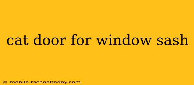cat door for window sash