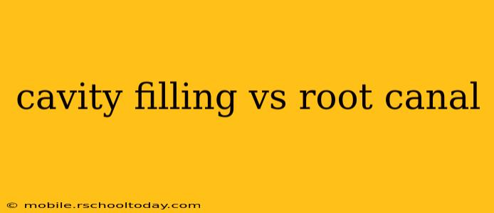 cavity filling vs root canal