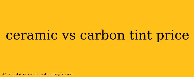 ceramic vs carbon tint price