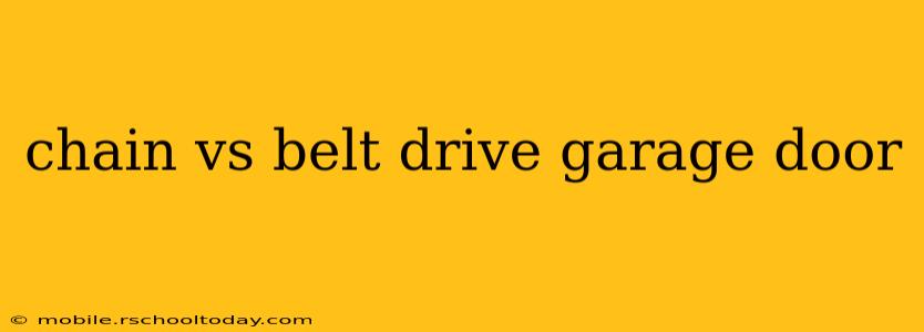 chain vs belt drive garage door