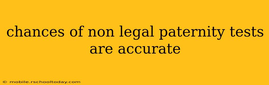 chances of non legal paternity tests are accurate