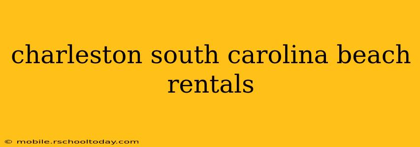charleston south carolina beach rentals