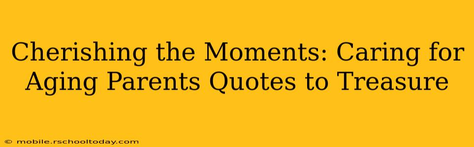 Cherishing the Moments: Caring for Aging Parents Quotes to Treasure
