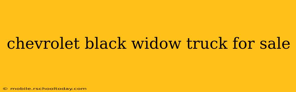 chevrolet black widow truck for sale