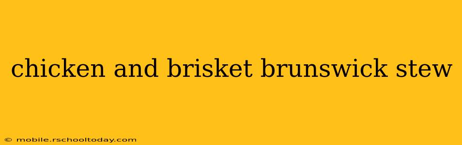 chicken and brisket brunswick stew