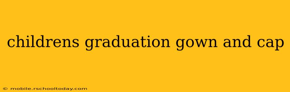 childrens graduation gown and cap