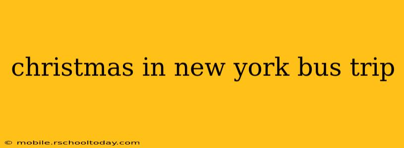 christmas in new york bus trip