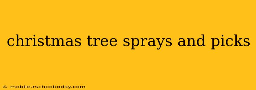 christmas tree sprays and picks