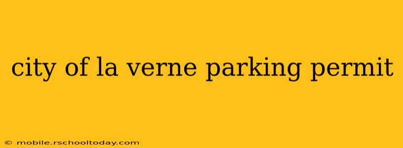 city of la verne parking permit
