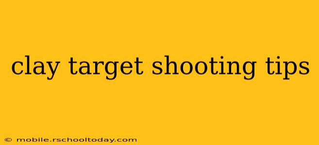 clay target shooting tips