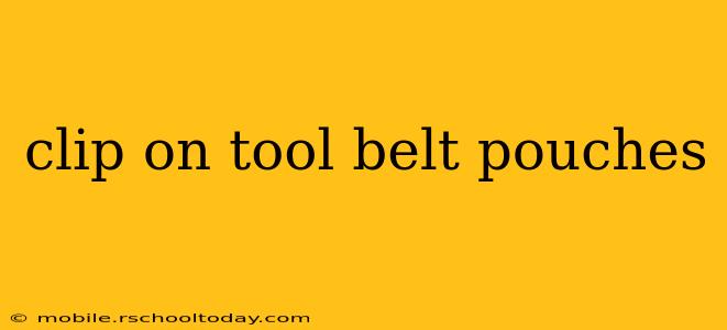clip on tool belt pouches