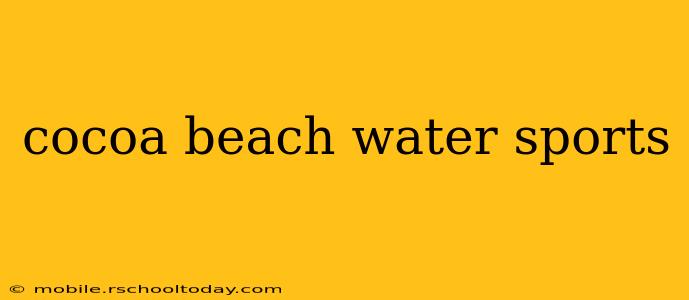cocoa beach water sports