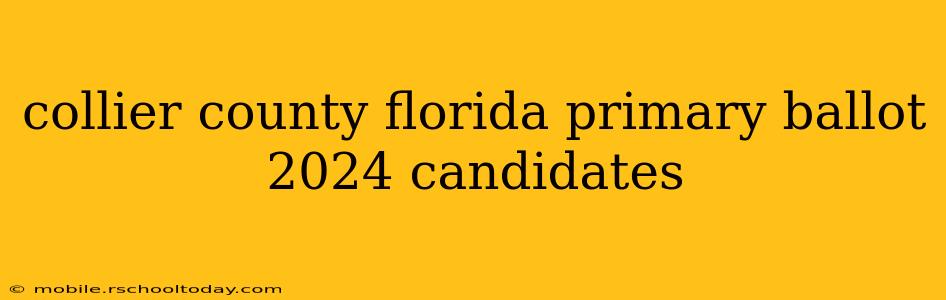 collier county florida primary ballot 2024 candidates