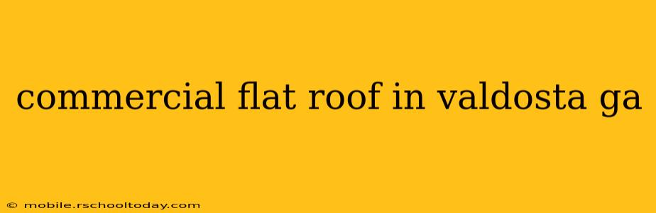 commercial flat roof in valdosta ga