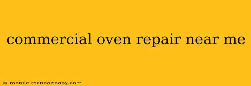 commercial oven repair near me
