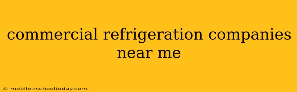 commercial refrigeration companies near me