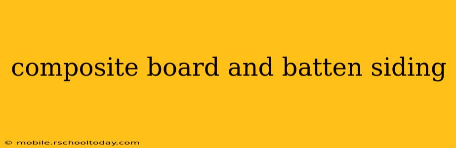 composite board and batten siding