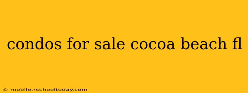 condos for sale cocoa beach fl