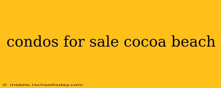 condos for sale cocoa beach