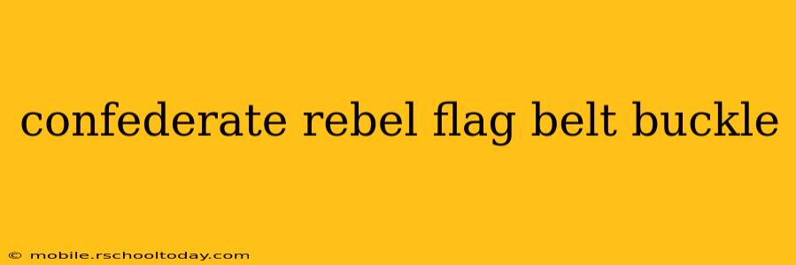 confederate rebel flag belt buckle