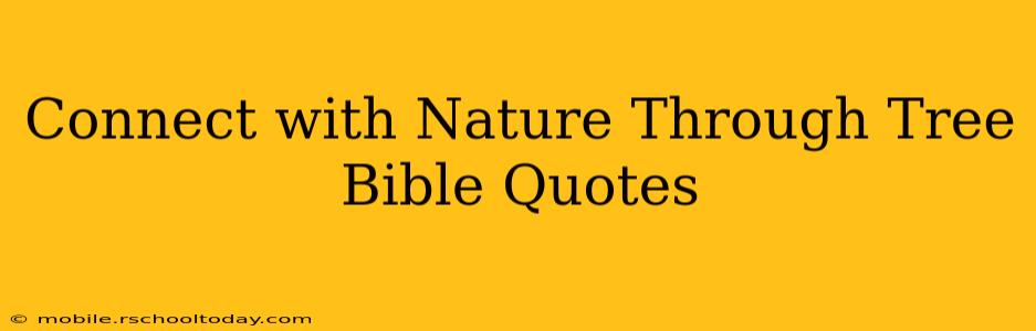Connect with Nature Through Tree Bible Quotes