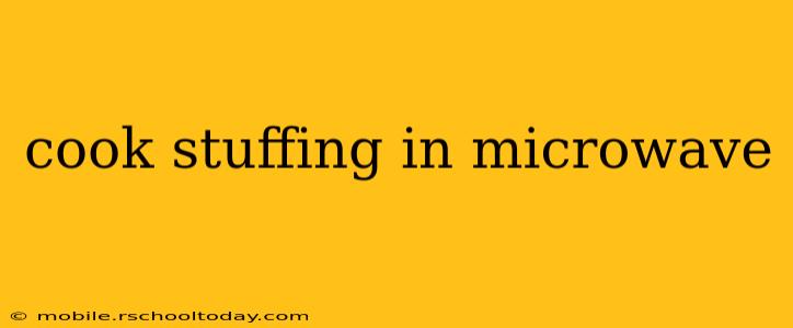cook stuffing in microwave