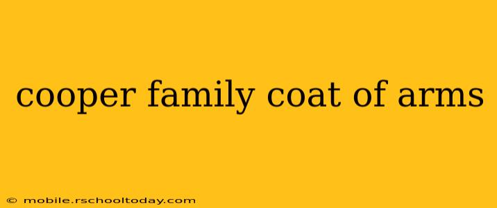 cooper family coat of arms