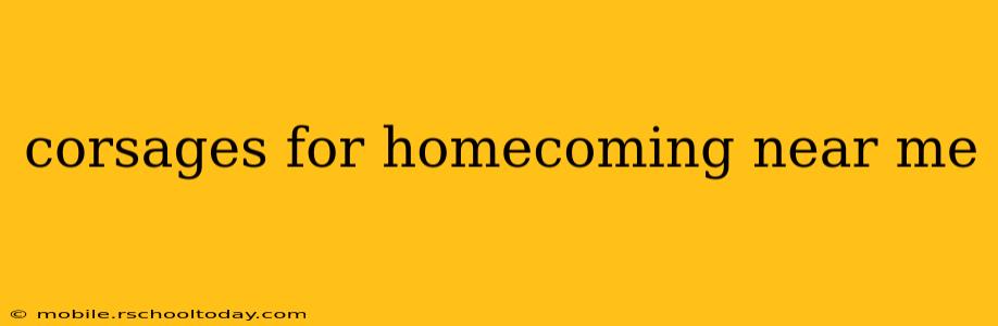 corsages for homecoming near me