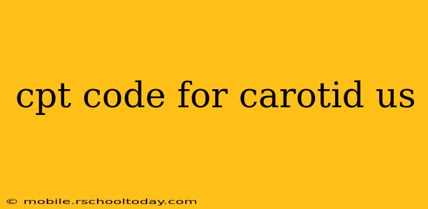 cpt code for carotid us
