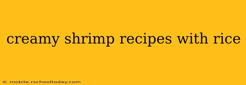 creamy shrimp recipes with rice