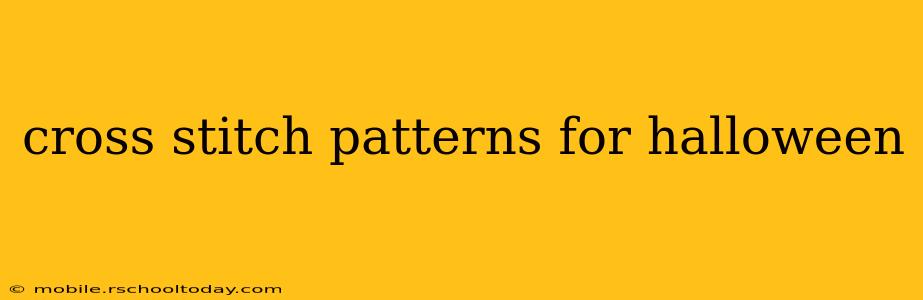 cross stitch patterns for halloween