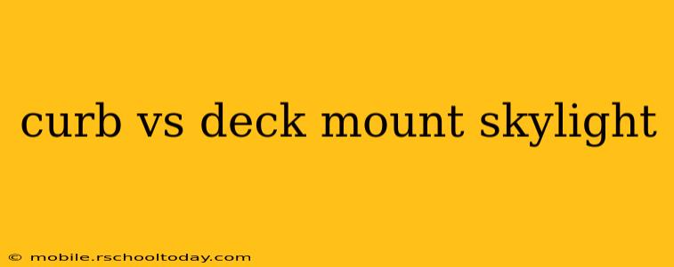 curb vs deck mount skylight