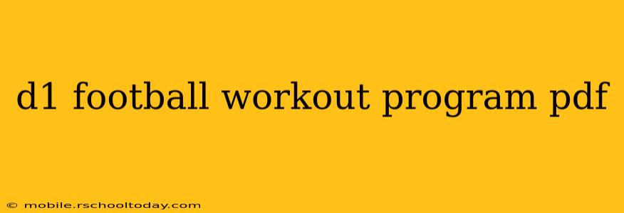 d1 football workout program pdf