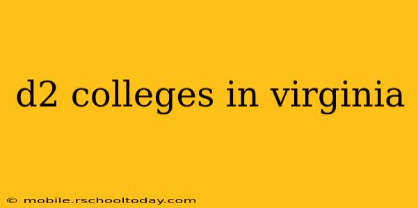 d2 colleges in virginia
