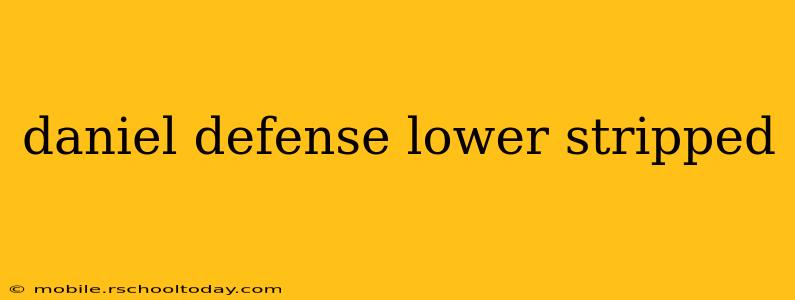 daniel defense lower stripped