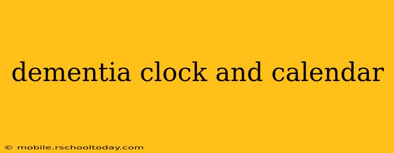 dementia clock and calendar