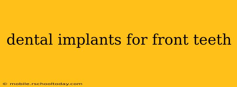 dental implants for front teeth
