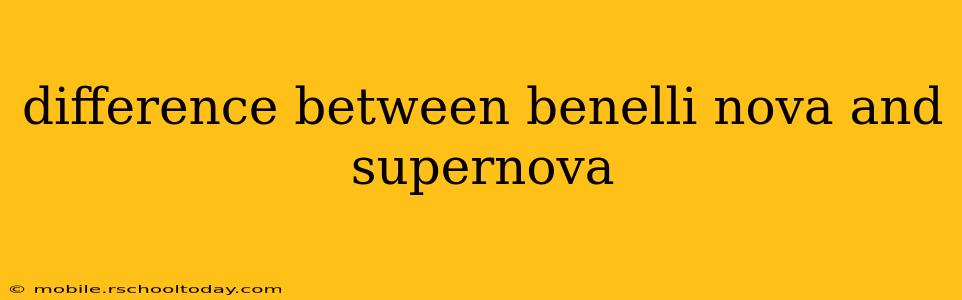 difference between benelli nova and supernova