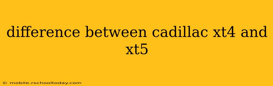 difference between cadillac xt4 and xt5