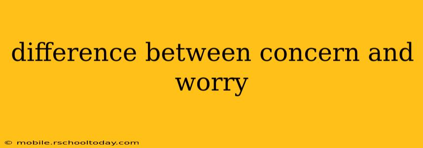 difference between concern and worry