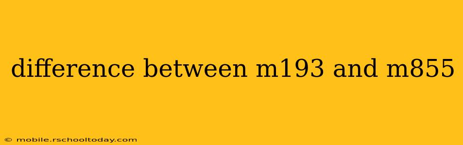 difference between m193 and m855