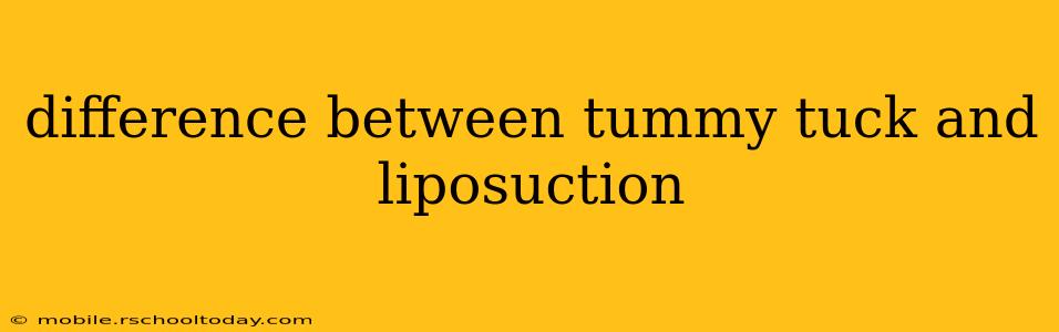 difference between tummy tuck and liposuction