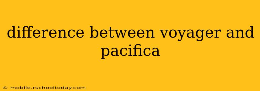 difference between voyager and pacifica