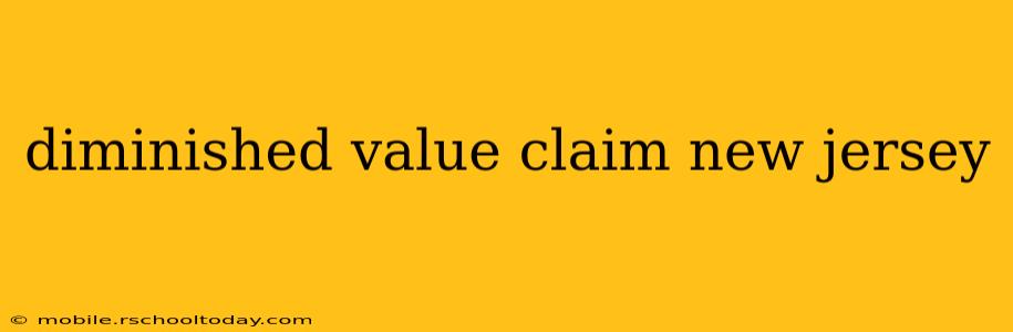 diminished value claim new jersey