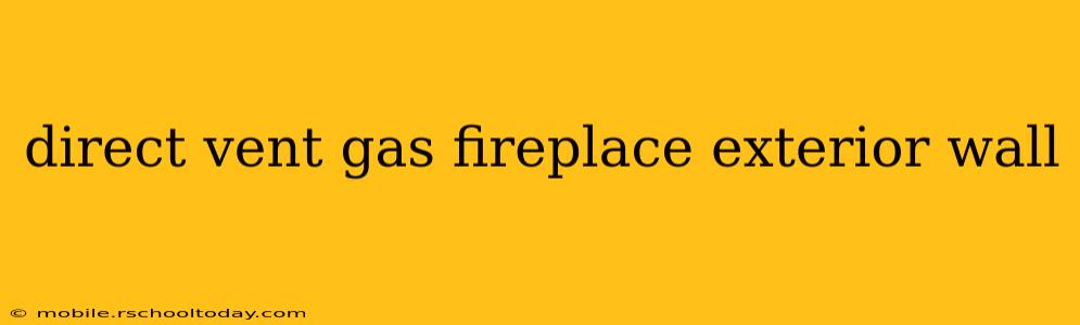 direct vent gas fireplace exterior wall