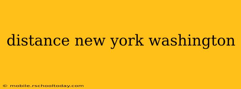 distance new york washington